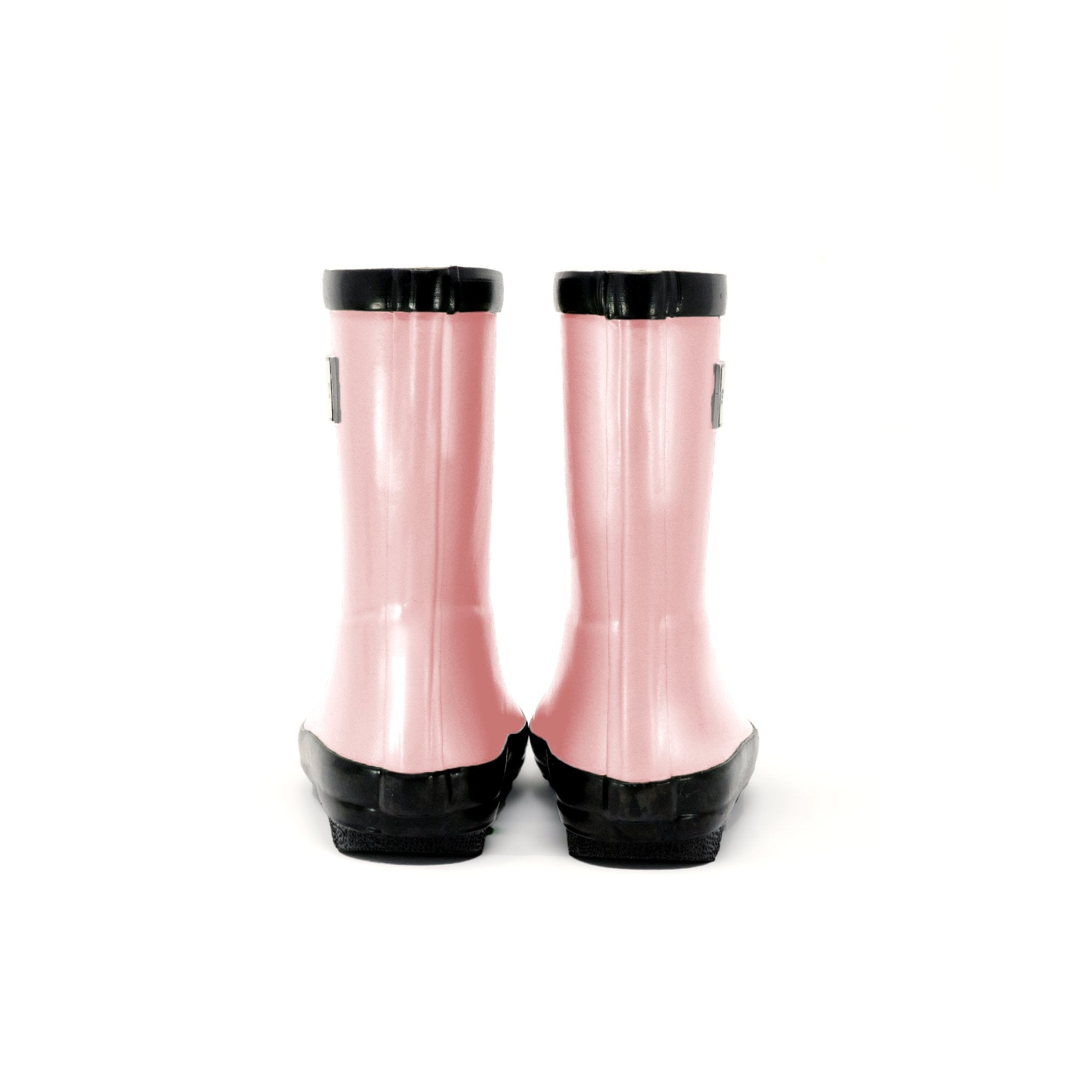 Pink and black deals rain boots