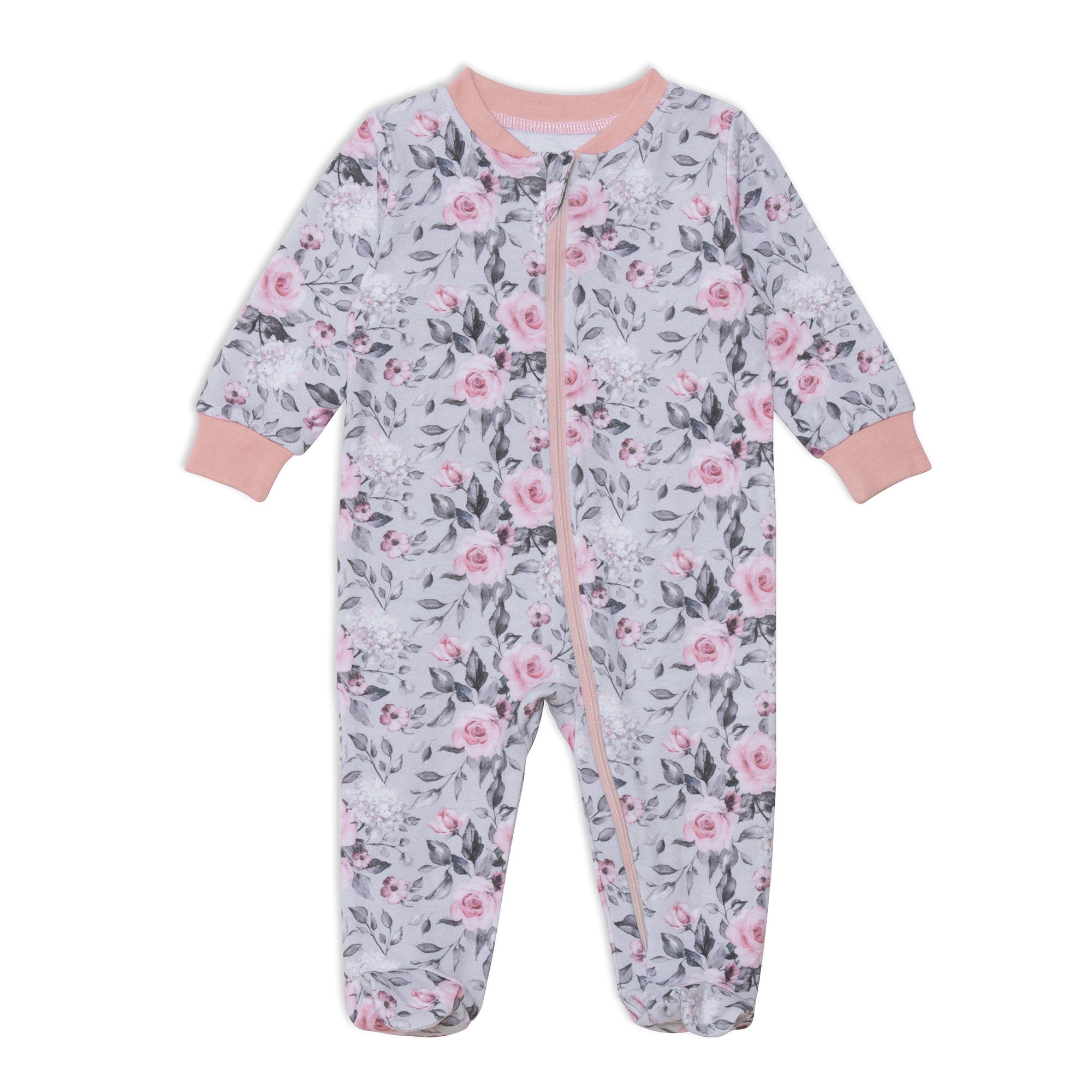 ORGANIC COTTON LONG SLEEVE PRINTED PAJAMA SET WITH ROSES – Trendy Tots  Winnipeg