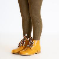 Rust Cable Knit Tights