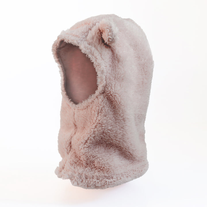 Pink Shadow Plush Bear Ear Balaclava (2-6X)