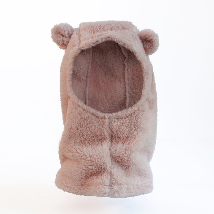 Pink Shadow Plush Bear Ear Balaclava (2-6X)