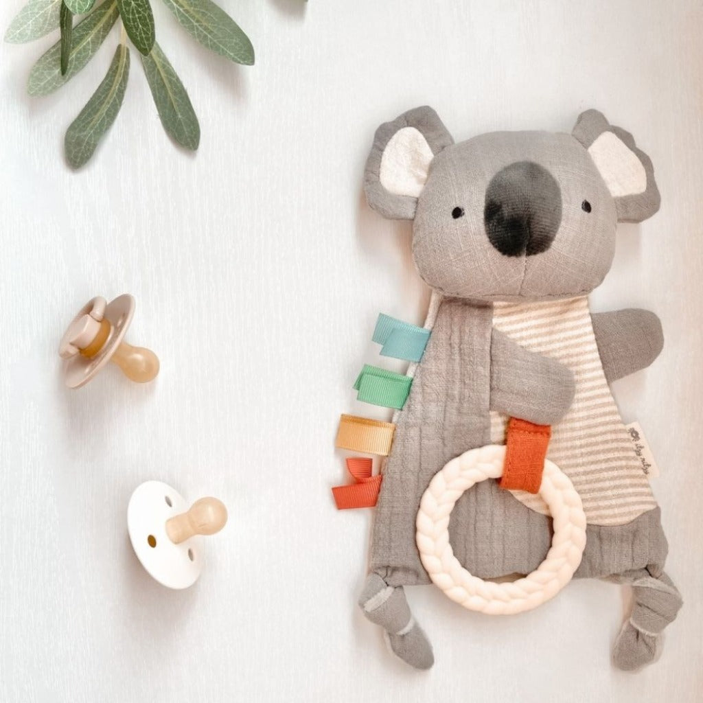 Bitzy Crinkle Koala Sensory Toy with Teether