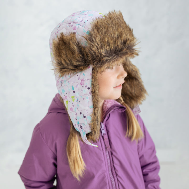 Lilac Terrazzo Trapper Hat (4-6Y)