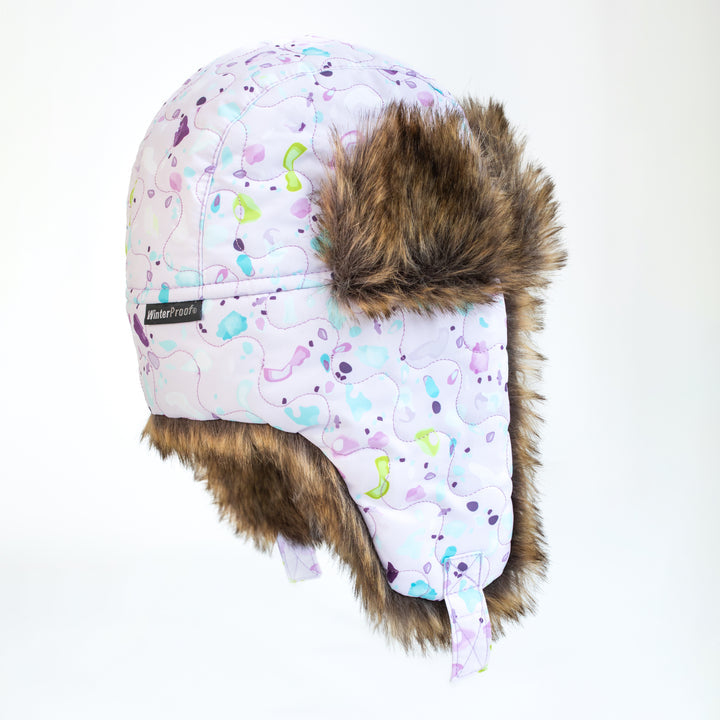 Lilac Terrazzo Trapper Hat (4-6Y)