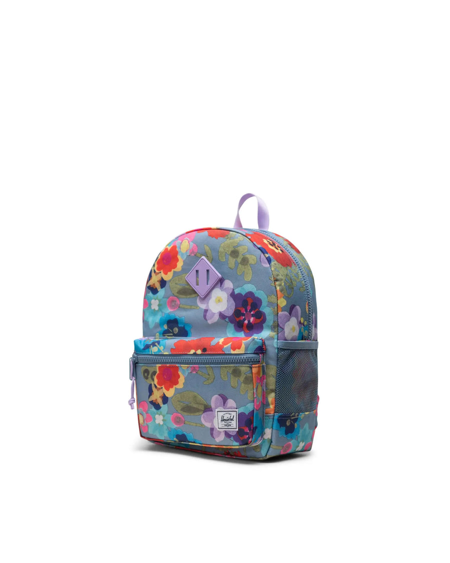 Heritage Backpack | Kids - Paper Flowers Faded Denim