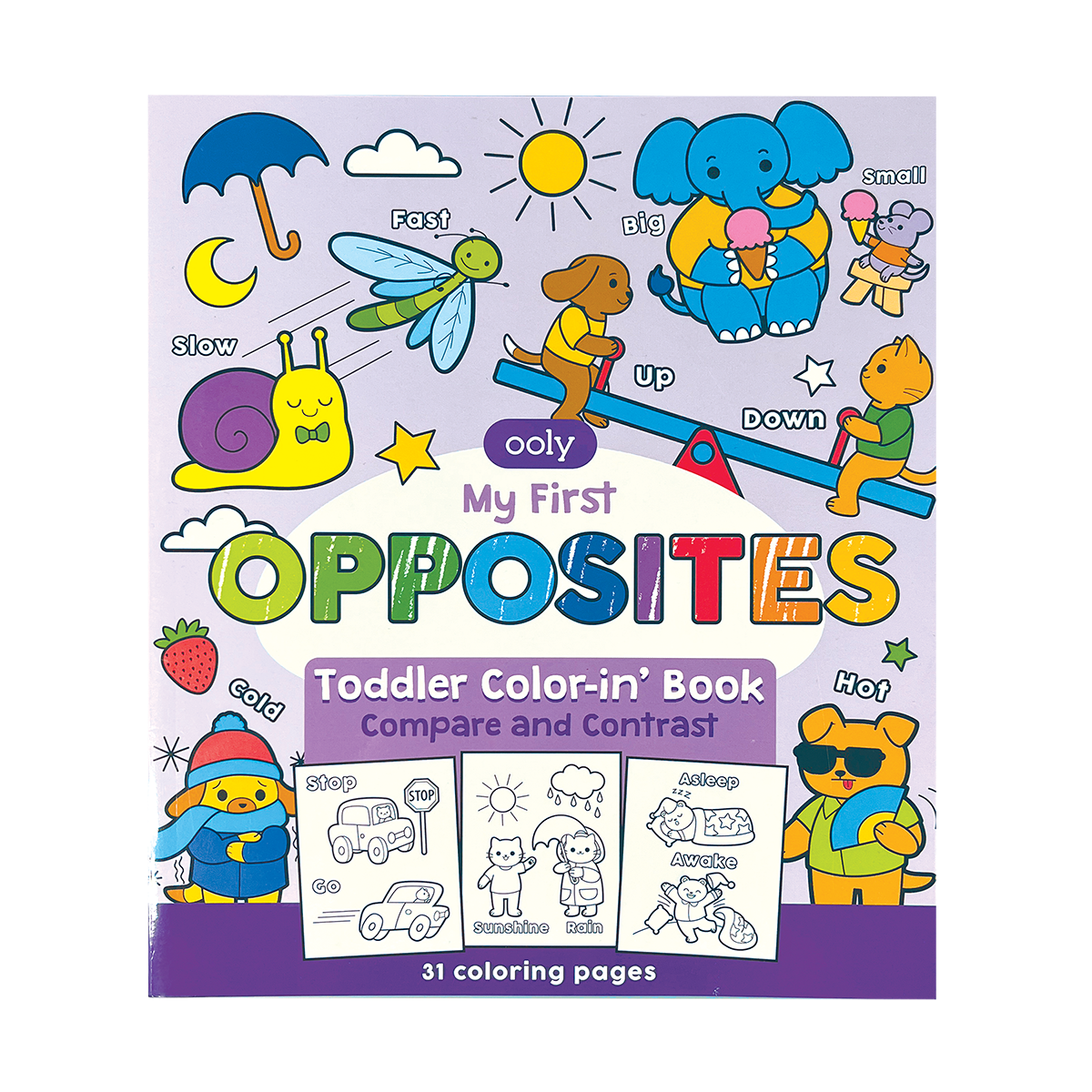 My First Opposites Toddler Color-in Book