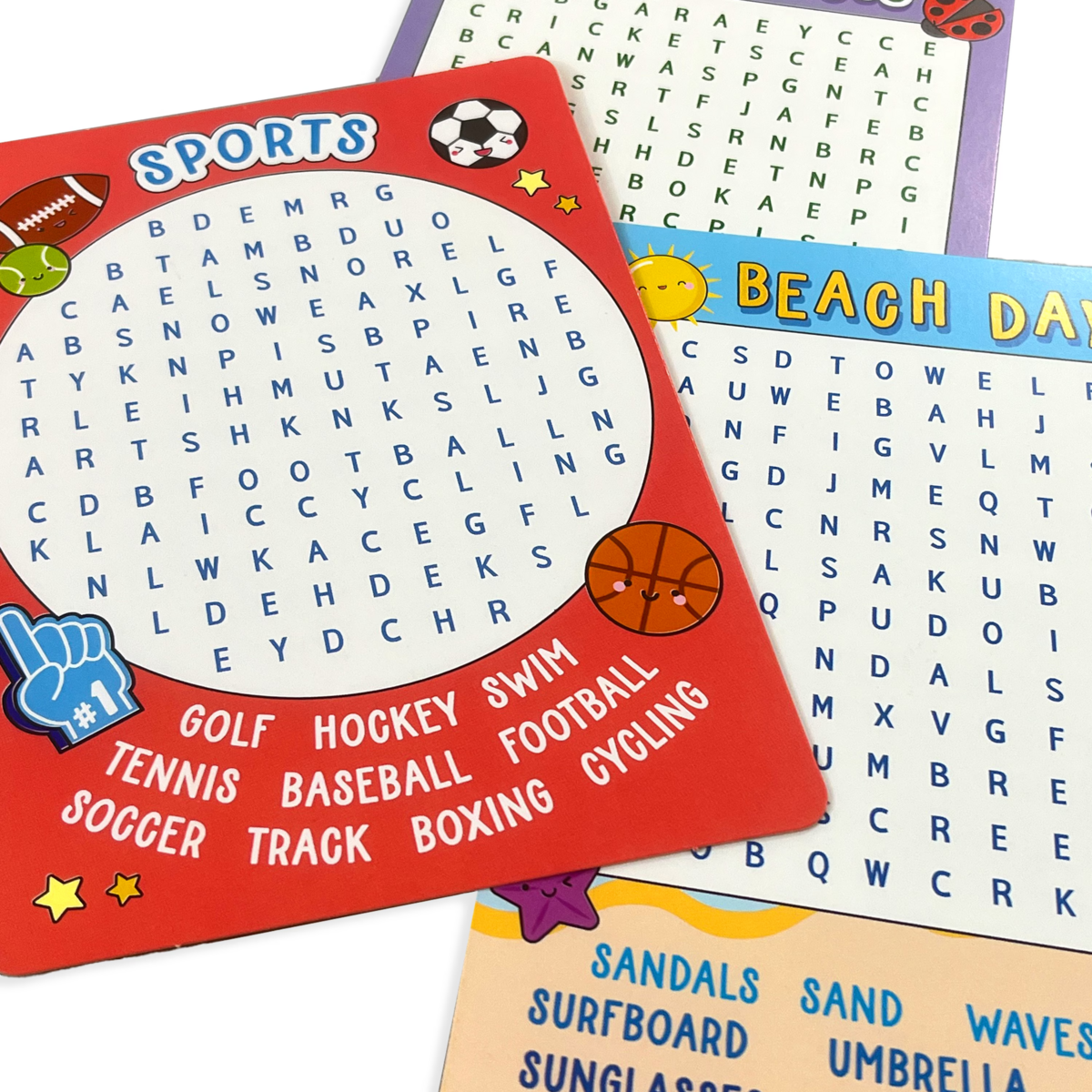 Word Search Activity Cards