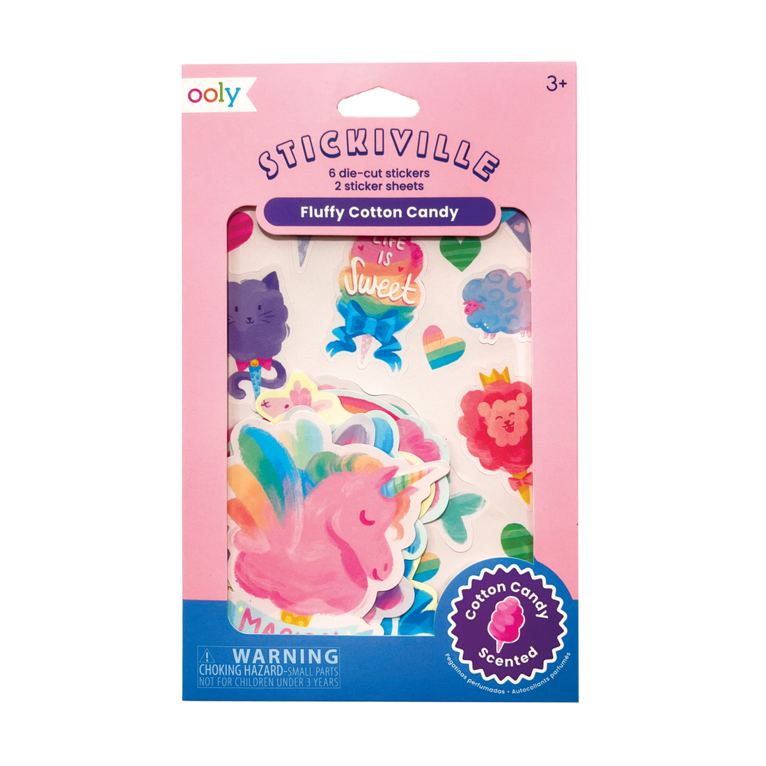 Stickiville Fluffy Cotton Candy Scented Stickers