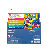 Rainbow Sparkle Glitter Markers - Set of 15