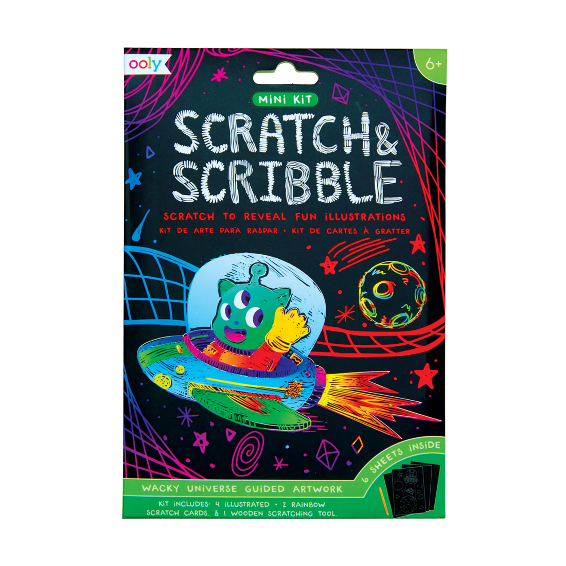 wacky universe scratch and scribble mini scratch art kit