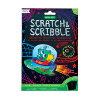 wacky universe scratch and scribble mini scratch art kit