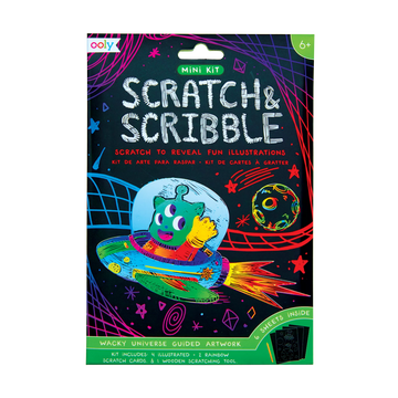 wacky universe scratch and scribble mini scratch art kit