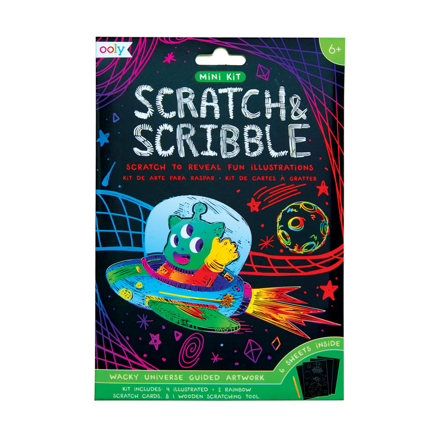 wacky universe scratch and scribble mini scratch art kit