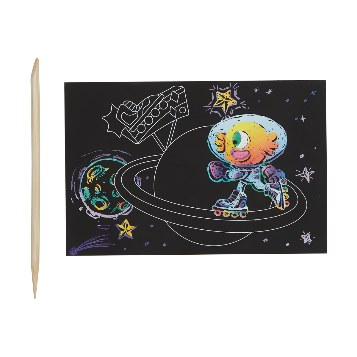 wacky universe scratch and scribble mini scratch art kit