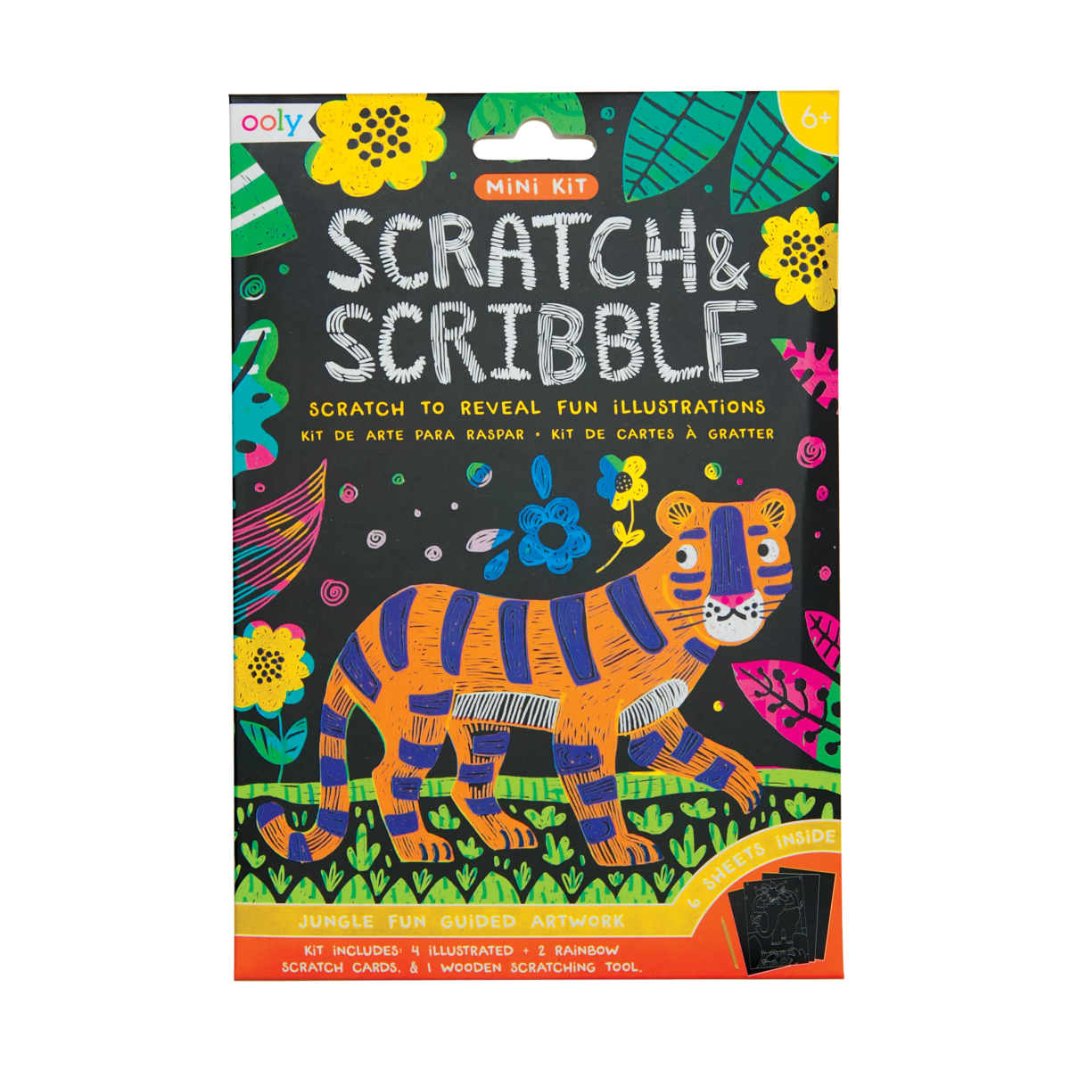 jungle fun scratch and scribble mini scratch art kit