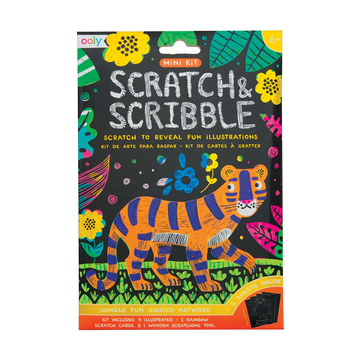 jungle fun scratch and scribble mini scratch art kit