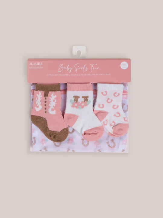 3-PACK SOFT DURABLE BABY SOCKS SET - BLOOMIN' BOOT