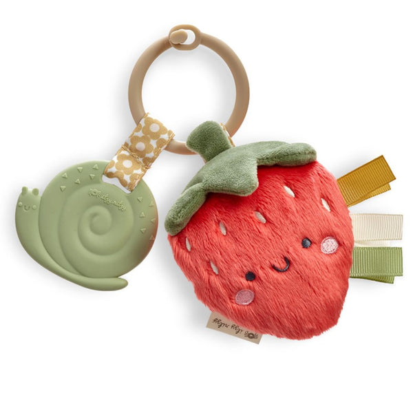 Itzy Pal™ Plush + Teether (Strawberry)