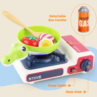 Kids Kitchen Cooking Toy Set Pretend Play Cookware Playset