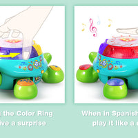 Musical Turtle Toy English & Spanish Learning with Lights and Sounds