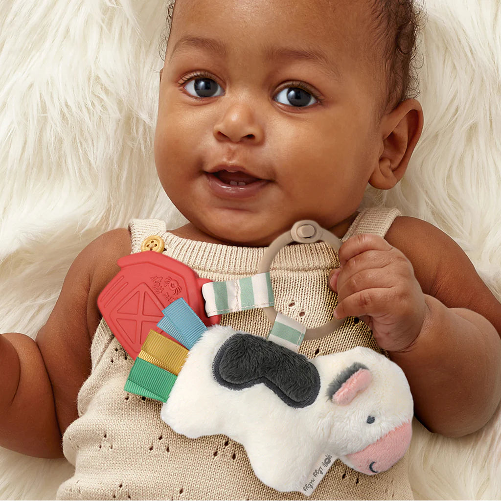 Itzy Pal™ Plush + Teether (Cow)