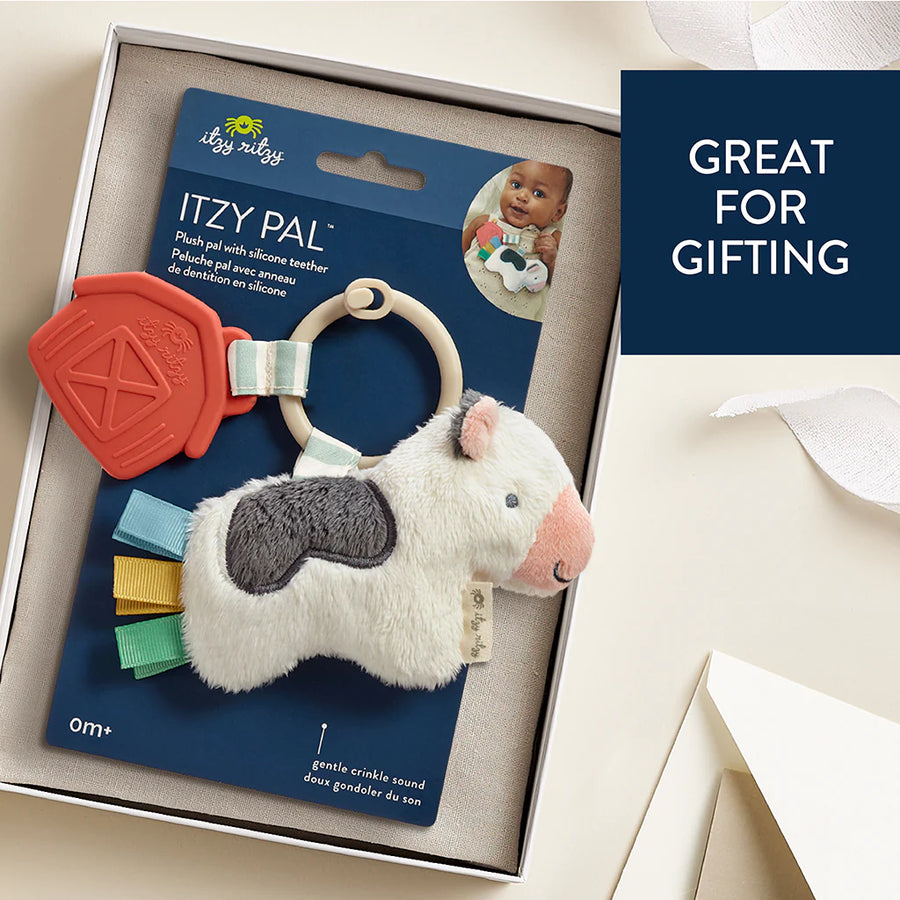 Itzy Pal™ Plush + Teether (Cow)