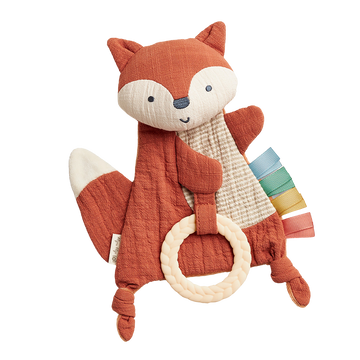 Bitzy Crinkle Fox Sensory Toy with Teether