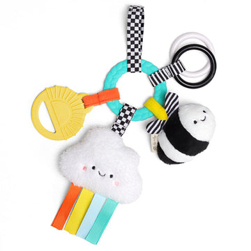 Bitzy Busy Ring™ Teething Activity Toy | High Contrast