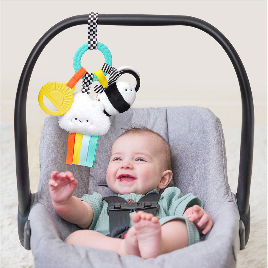 Bitzy Busy Ring™ Teething Activity Toy | High Contrast