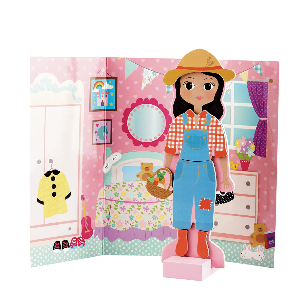 WOODEN MAGNETIC DRESS UP DOLL - SOFIA