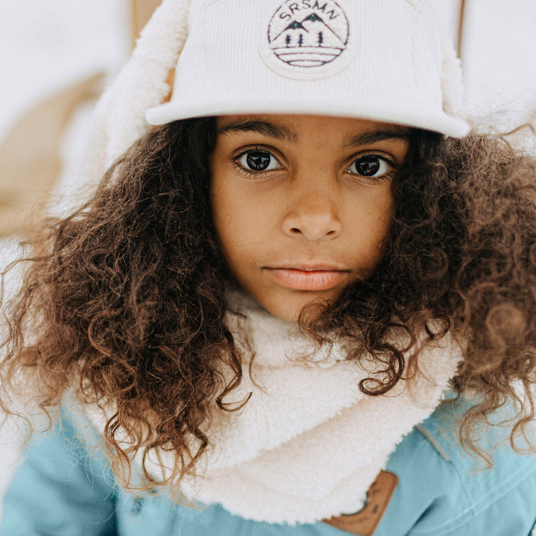 CREAM BALACLAVA IN PLUSH, CHILD