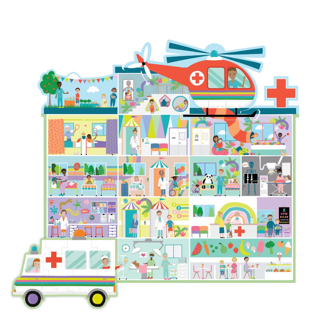 100 PIECE 3 IN 1 JIGSAW - HAPPY HOSPITALS