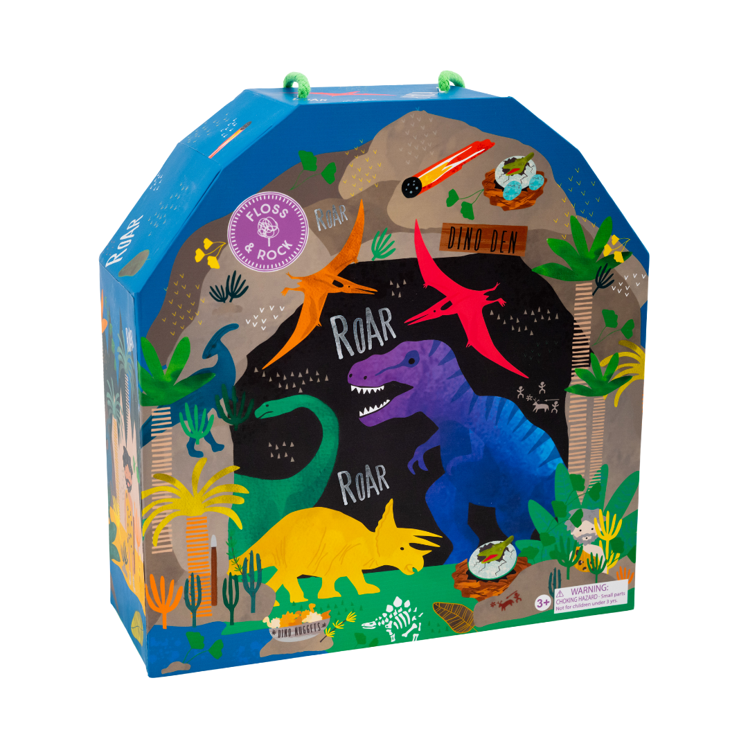 PLAYBOX WITH WOODEN PIECES - DINOSAUR