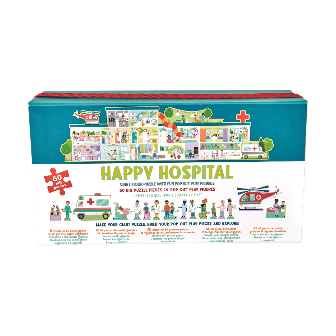 60PC GIANT FLOOR PUZZLE WITH POP OUT PIECES - HAPPY HOSPITALS