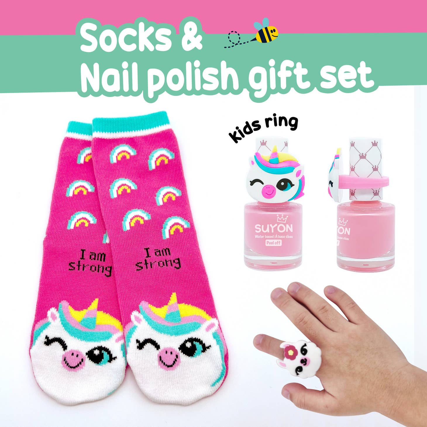 Unicorn Nail & Socks Gift Set (4-7Y)