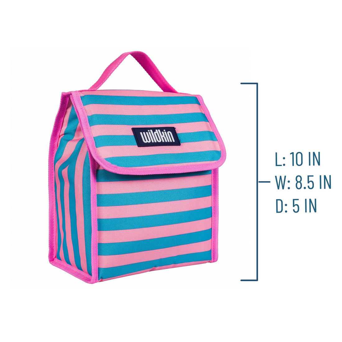 Pink Stripes Lunch Bag