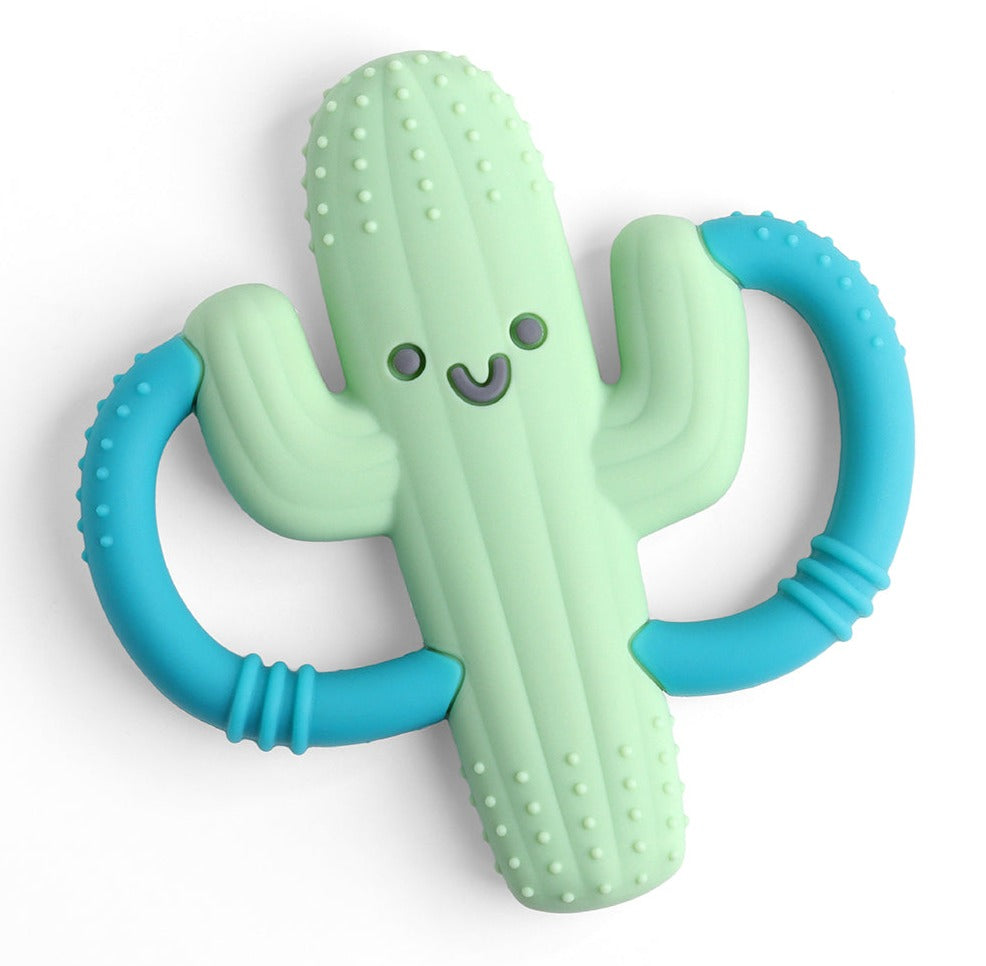 Chew Crew™ Silicone Handle Teether [Cactus]