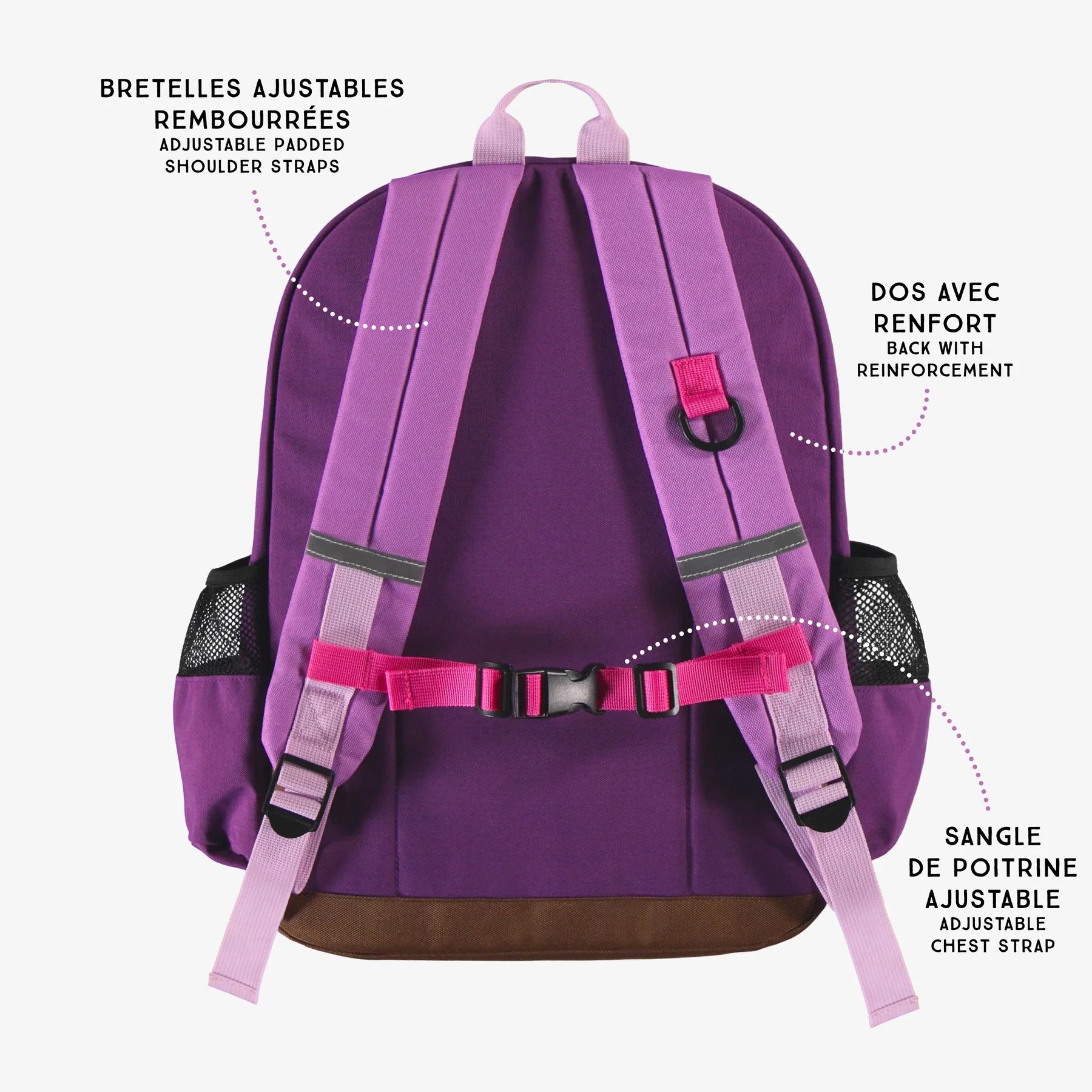 COLOR-BLOCK SCHOOL BAG -16L