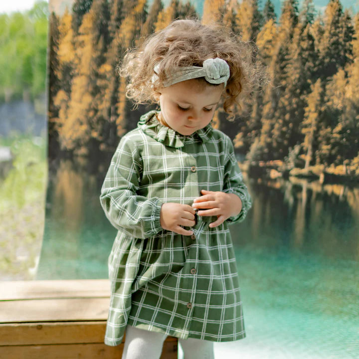 GREEN PLAID DRESS JERSEY, BABY