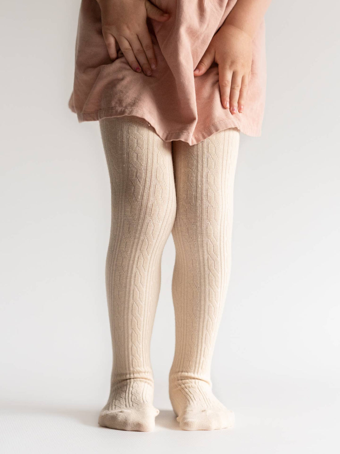 Vanilla Cable Knit Tights