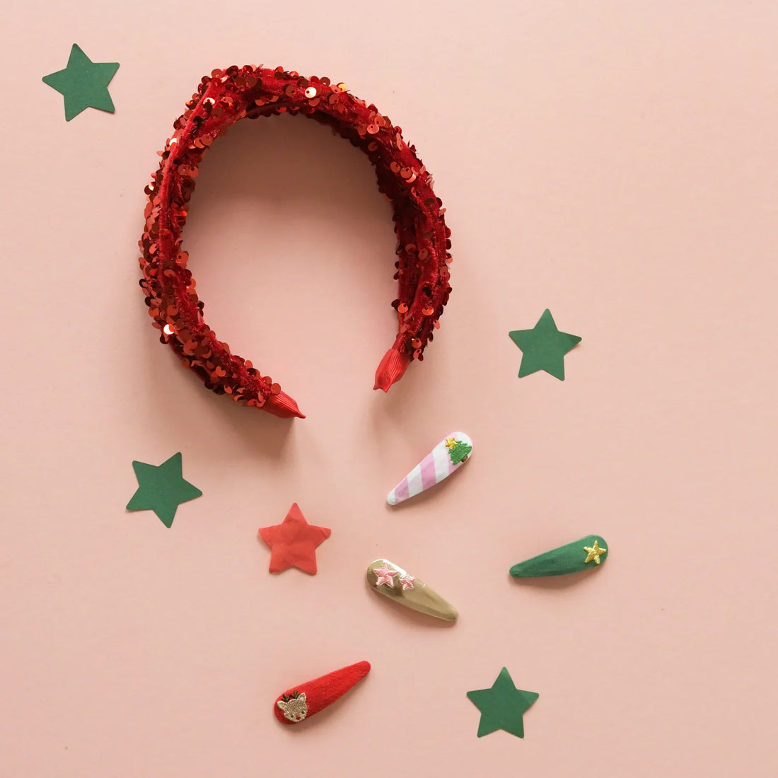 Jolly Christmas Embroidered Clip Set