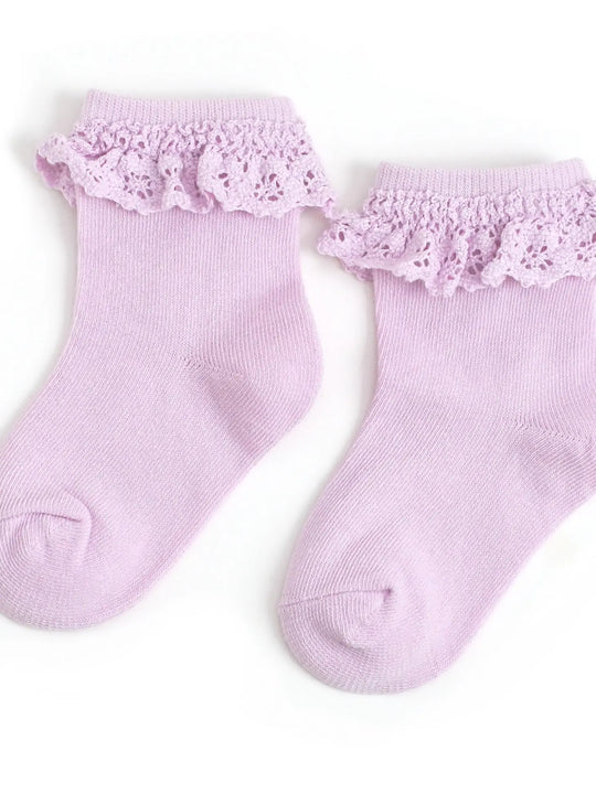 Lilac Lace Midi Sock