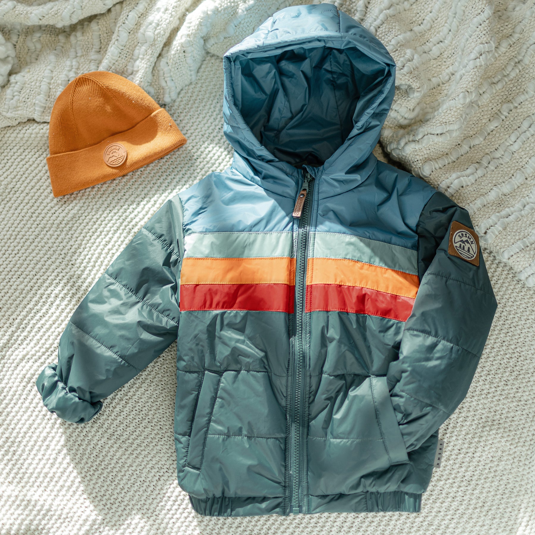 TEAL PUFFER COAT, CHILD