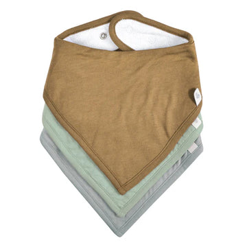 Bamboo Bibs 3-Pack - Honey, Moss & Pebble