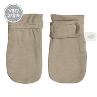 Newborn Bamboo Scratch Mittens - Taupe