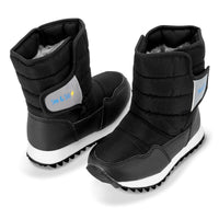 Kids Tall Puffy Winter Boots | Black