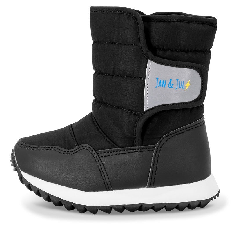 Kids Tall Puffy Winter Boots | Black