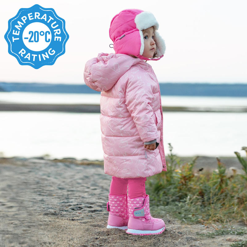 Kids Tall Puffy Winter Boots | Dusty Pink