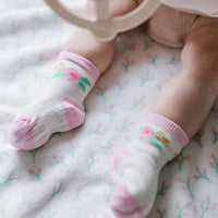 3-PACK SOFT DURABLE BABY SOCKS SET - SWEET DAISY