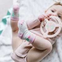 3-PACK SOFT DURABLE BABY SOCKS SET - SWEET DAISY